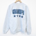 L★古着 フルーツオブザルーム 長袖 スウェット メンズ 90年代 90s グランパ クルーネック USA製 薄グレー 霜降り 26jan31