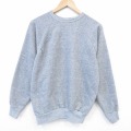 L★古着 長袖 スウェット メンズ 80年代 80s 無地 クルーネック USA製 グレー 霜降り 26jan31