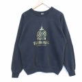L★古着 フルーツオブザルーム 長袖 スウェット メンズ 90年代 90s カジノリゾート クルーネック USA製 黒 26feb06
