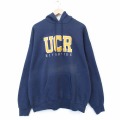 XL★古着 ジャンスポーツ 長袖 スウェット パーカー メンズ 90年代 90s UCR USA製 紺 26feb06