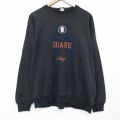 XL★古着 ジャンスポーツ 長袖 スウェット メンズ 90年代 90s DOANE クルーネック USA製 濃紺26feb03
