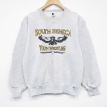 M★古着 ラッセル 長袖 スウェット メンズ 90年代 90s ユースレスリング クルーネック USA製 薄グレー 霜降り 26feb05