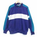 チャンピオン 90s 長袖スウェット 襟付き パープル L | 古着