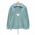 XL★古着 長袖 ハーフジップ スウェット メンズ 90年代 90s モンタナ USA製 薄緑 26feb05