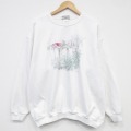 XL★古着 NORTHERN REFRECTIONS 長袖 スウェット メンズ 00年代 00s ポスト クルーネック 白 26feb05