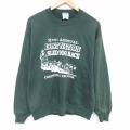 M★古着 ジャージーズ 長袖 スウェット メンズ 90年代 90s 犬ゾリ クルーネック USA製 濃緑 26feb10