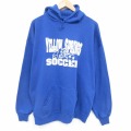 XL★古着 ジャージーズ 長袖 スウェット パーカー メンズ 90年代 90s サッカー 大きいサイズ USA製 青 26feb10