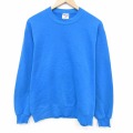 M★古着 ジャージーズ 長袖 スウェット メンズ 90年代 90s 無地 クルーネック USA製 青 26feb14