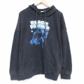 XL★古着 長袖 スウェット パーカー メンズ マーベル ブラックパンサー 大きいサイズ 黒 26feb14