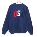 チャンピオン 00s 長袖スウェット USAロゴ ネイビー XL | 古着