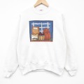 M★古着 ジャージーズ 長袖 スウェット メンズ 90年代 90s リンゴ クルーネック USA製 白 26feb19