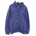 XL★古着 キャンバー 長袖 フルジップ スウェット パーカー メンズ 90年代 90s MCNEIL 大きいサイズ USA製 紺 内側サーマル【spe】 26feb20