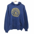 XL★古着 長袖 スウェット パーカー メンズ 90年代 90s ミリタリー USネイビー リフレクターUSA製 紺 26feb20
