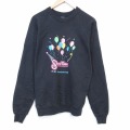 M★古着 スクリーンスターズ 長袖 スウェット メンズ 80年代 80s ショータイム ラグラン クルーネック USA製 黒 26feb20