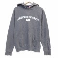 M★古着 チャンピオン champion 長袖 スウェット パーカー メンズ 00年代 00s LU グレー 霜降り 26feb20