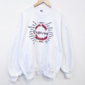 XL★古着 ラッセル 長袖 スウェット メンズ 90年代 90s North クルーネック USA製 白 26feb20