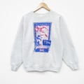 M★古着 フルーツオブザルーム 長袖 スウェット メンズ 90年代 90s 陸上 ラグラン クルーネック USA製 薄グレー 霜降り 26feb20