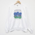 L★古着 ジャージーズ 長袖 スウェット メンズ 00年代 00s HEARTLAND クルーネック 白 26feb20