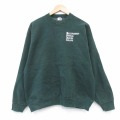 L★古着 フルーツオブザルーム 長袖 スウェット メンズ 90年代 90s MMII クルーネック 緑 26feb24