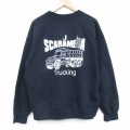 L★古着 長袖 スウェット メンズ 00年代 00s トラック クルーネック 黒 26feb24