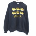 XL★古着 ジャージーズ 長袖 スウェット メンズ 90年代 90s バス クルーネック USA製 黒【spe】 26feb21