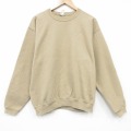 L★古着 長袖 スウェット メンズ 90年代 90s トロピカーナ クルーネック 薄ベージュ 26feb26