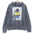 XL★古着 長袖 ヒップ ホップ ラップ スウェット パーカー メンズ トゥパック 2パック 2PAC グレー 霜降り【spe】 26jun18