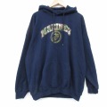 XL★古着 長袖 スウェット パーカー メンズ 00年代 00s ミリタリー マリーンズ 大きいサイズ ネイビー 26jun18