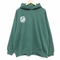 XL★古着 リー Lee 長袖 スウェット パーカー メンズ 00年代 00s インディアン 大きいサイズ グリーン 26jun18