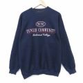 L★古着 TULTEX 長袖 スウェット メンズ 90年代 90s TCTC クルーネック 紺 26feb27