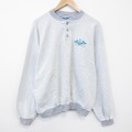 XL★古着 長袖 トップス メンズ 90年代 90s MEETING ヘンリーネック USA製 白他 ストライプ【spe】 26feb27