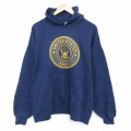 XL★古着 長袖 スウェット パーカー メンズ 90年代 90s ミリタリー USネイビー リフレクター大きいサイズ USA製 紺 26feb27