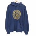 L★古着 長袖 スウェット パーカー メンズ 90年代 90s ミリタリー USネイビー リフレクターUSA製 紺 26feb27