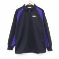 FedEX 長袖ハーフジップスウェット ツートンカラー ブラック XL | 古着