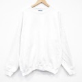 XL★古着 ヘインズ 長袖 スウェット メンズ 00年代 00s 無地 大きいサイズ クルーネック ホワイト 26jun18