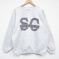 L★古着 ヘインズ 長袖 スウェット メンズ 90年代 90s SC クルーネック USA製 グレー 霜降り 26jun18