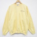 XL★古着 ヘインズ 長袖 スウェット メンズ 00年代 00s フリーメイソン クルーネック 黄【spe】 26jun18