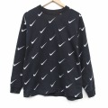 L★古着 ナイキ NIKE 長袖 スウェット メンズ クルーネック 黒 26mar03