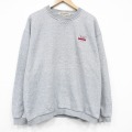 XL★古着 長袖 スウェット メンズ 90年代 90s T&M 大きいサイズ クルーネック USA製 薄グレー 霜降り 26mar03