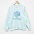 L★古着 ジャージーズ 長袖 スウェット メンズ 80年代 80s 貝 ラグラン クルーネック USA製 薄緑 26mar05
