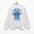 XL★古着 TULTEX 長袖 スウェット パーカー メンズ 90年代 90s ラフティング USA製 グレー 霜降り 26mar05