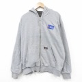 XL★古着 ディッキーズ 長袖 フルジップ スウェット パーカー メンズ シャーウィンウィリアムズ 大きいサイズ グレー 霜降り 内側サーマル【spe】 26mar05