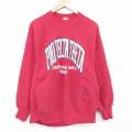 XL★古着 長袖 スウェット メンズ 90年代 90s クリスマスパーティ クルーネック 赤 26mar02