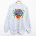 XL★古着 TULTEX 長袖 スウェット メンズ 90年代 90s ジーザス クルーネック グレー 霜降り 26mar02