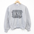 S★古着 ラッセル 長袖 スウェット メンズ 90年代 90s ROKEBY クルーネック USA製 グレー 霜降り【spe】 26mar04