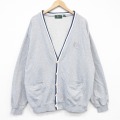 XL★古着 長袖 スウェット カーディガン メンズ 90年代 90s CH 大きいサイズ グレー 霜降り 26mar04
