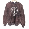 XL★古着 長袖 スウェット メンズ 80年代 80s PALMER クルーネック こげ茶他 タイダイ 26mar02