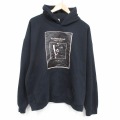 XL★古着 長袖 ロック バンド スウェット パーカー メンズ 00年代 00s ザウィークエンド 大きいサイズ 黒 26mar09