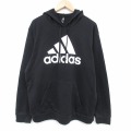 XL★古着 アディダス adidas 長袖 スウェット パーカー メンズ ビッグロゴ 大きいサイズ 黒 26mar09