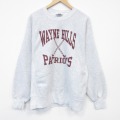 XL★古着 リー Lee 長袖 スウェット メンズ 90年代 90s WAYNE クルーネック USA製 薄グレー 霜降り 26mar09